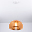 Round wood pendant lamp Ikoma