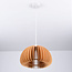 Round wood pendant lamp Ikoma
