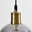 Livia 4-light pendant lamp - smoked and cognac glass