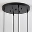 4-light pendant light Livia - smoked and cognac glass