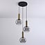 3-light pendant light Imme - smoked glass, gold