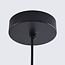 pendant light Ischa - apple-shaped smoked glass, black