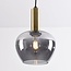 pendant light Ischa - apple-shaped smoked glass, gold