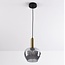 pendant light Ischa - apple-shaped smoked glass, gold