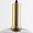 pendant light Ischa - apple-shaped smoked glass, gold