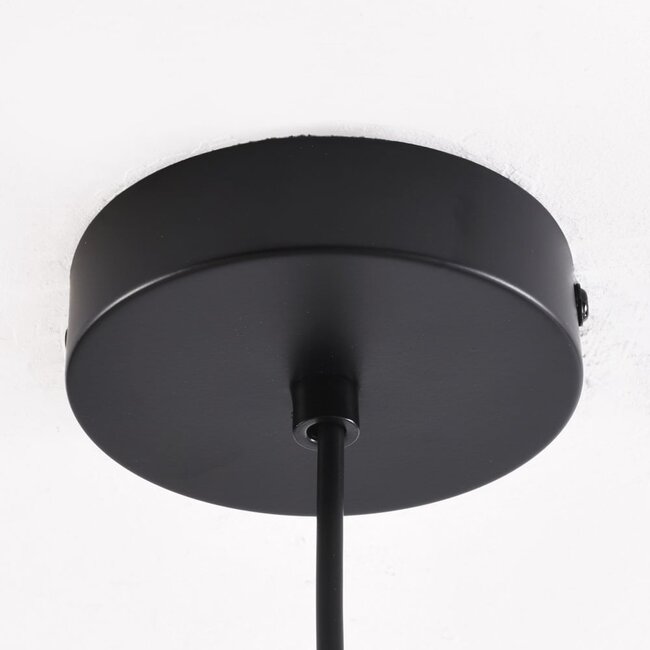 Ischa pendant light in apple shape smoked glass - gold