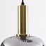 3-light pendant light Ismay - apple-shaped smoked glass, gold