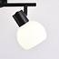 2-light ceiling spotlight Phiene - opal glass