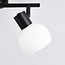 2-light ceiling spotlight Phiene - opal glass