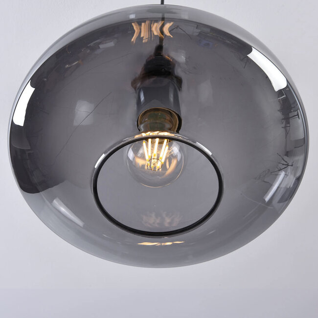 1-light pendant light Trinidad - smoked glass