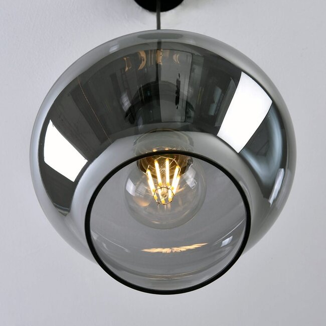 1-light pendant light Trinidad - smoked glass