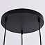 Modern 3-light pendant light Vida - amber glass and black
