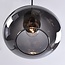 3-light pendant light Vere - smoked glass and black