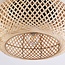 3-light bamboo ceiling light Caia - perforated shade