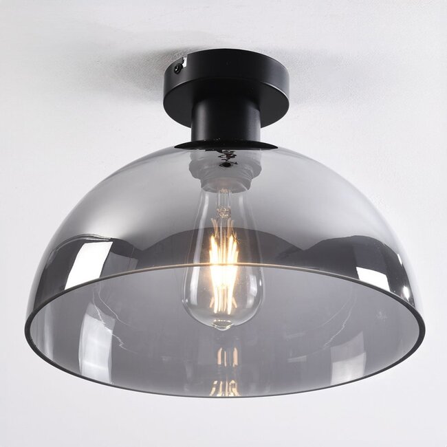 Feija ceiling lamp with smoked glass