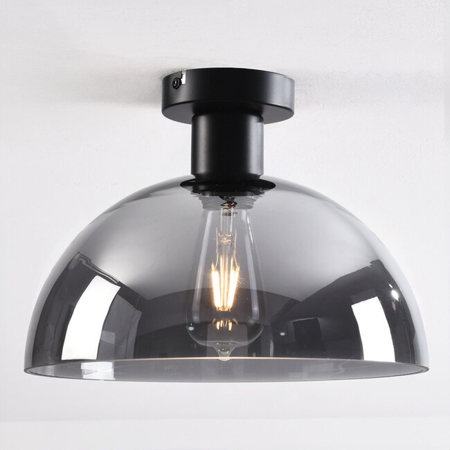 Feija Ceiling Light with Smoked Glass