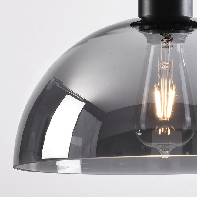 Feija ceiling lamp with smoked glass