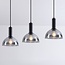 Black pendant lamp with smoked glass, 3-light - Filiz