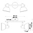 2-light ceiling spotlight Kaio - smoked glass and brass gold