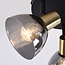 3-light ceiling spotlight Kyam - black with brass gold