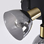 3-light ceiling spotlight Kyam - black with brass gold