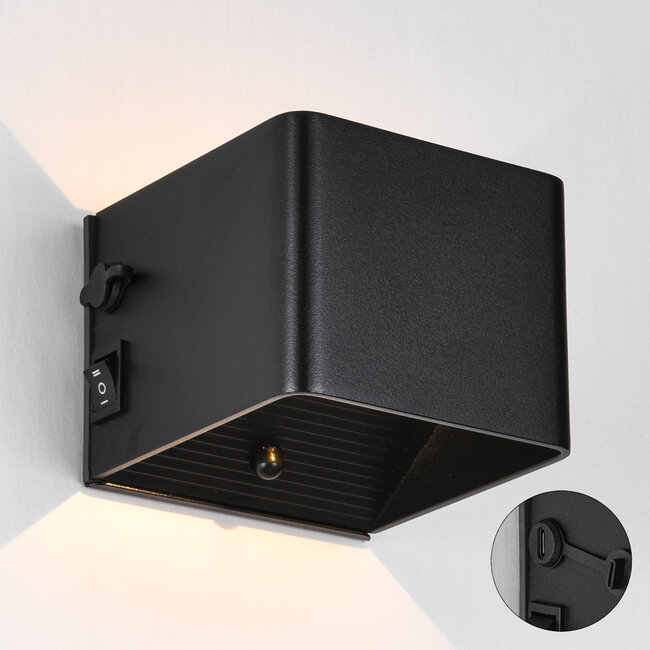 Rechargeable outdoor wall light with sensor - Pila