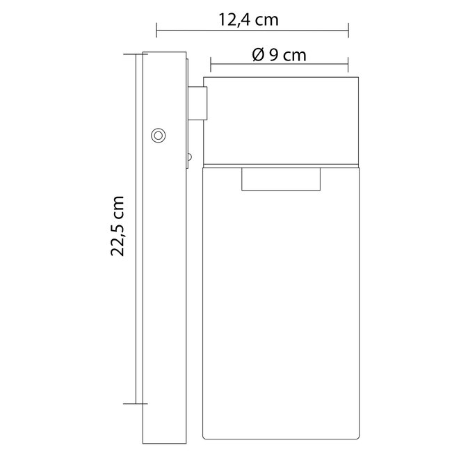Stainless steel outdoor wall light in wood effect - Javi