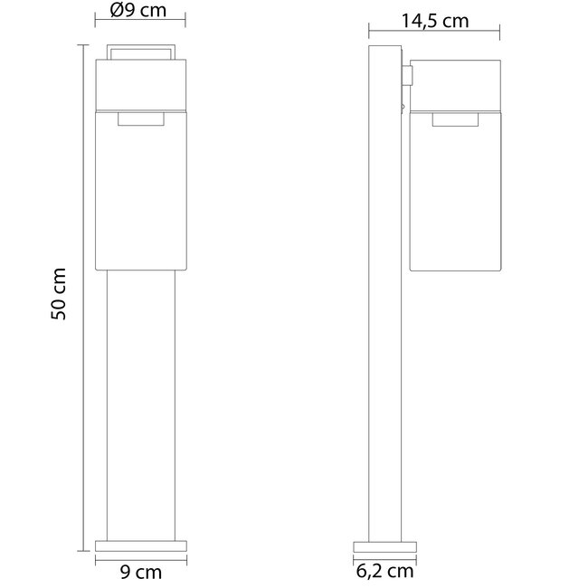 Jairo outdoor floor lamp in wood effect