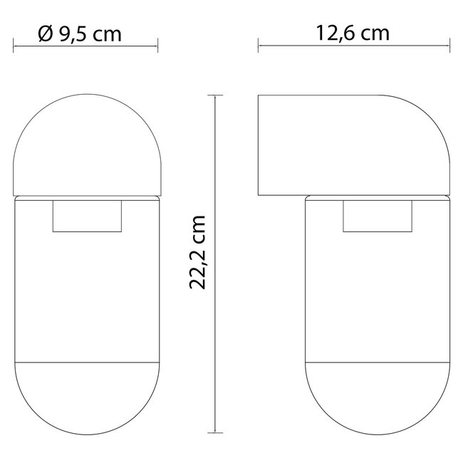 Outdoor wall lights Pulse - Black