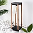 Outdoor floor lamp Paca, 50 cm - wood effect