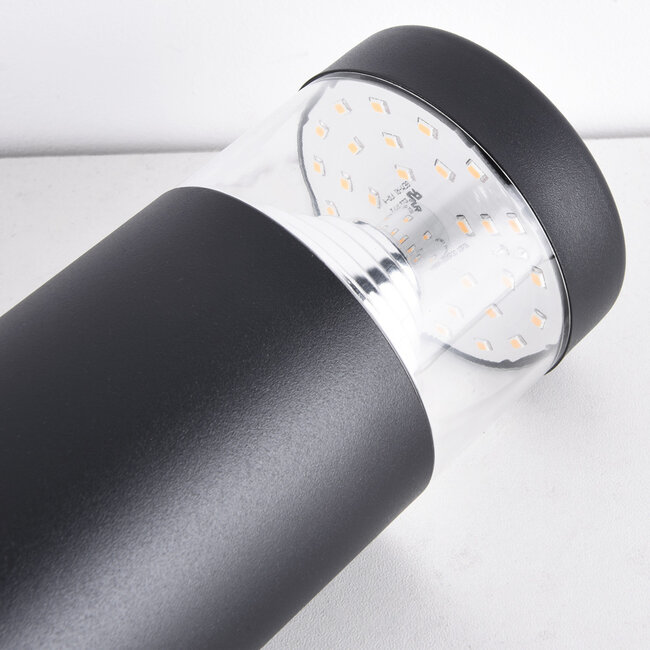 Outdoor floor lamp Tadeo with ground spike - black with integrated LED