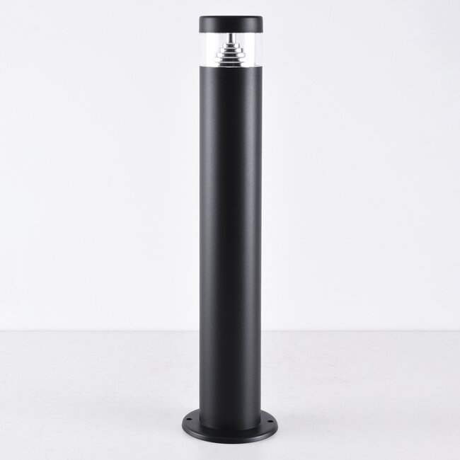 Outdoor floor lamp Tierra in stainless steel - black