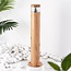 Outdoor floor lamp Tierra - dark wood colour with integrated LED
