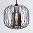 pendant light Dila - smoked glass with metal slats