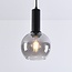 Pendant light Inara with smoked glass, 1-light - black