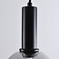 pendant light Inara - smoked glass and black, round shade