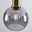 Pendant light Inara with smoked glass, 1-light - gold