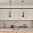 Pendant lamp with Golden details, Black - Valce