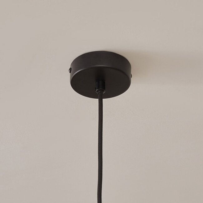 pendant light Valce - perforated shade with gold details, black