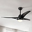 Ceiling fan Wieke - black with adjustable colour temperature