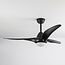 Black Wieke ceiling fan with LEDs and adjustable colour temperature
