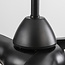 Black Wieke ceiling fan with LEDs and adjustable colour temperature