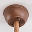 Ceiling fan Wieke - dark brown wood effect with adjustable colour temperature