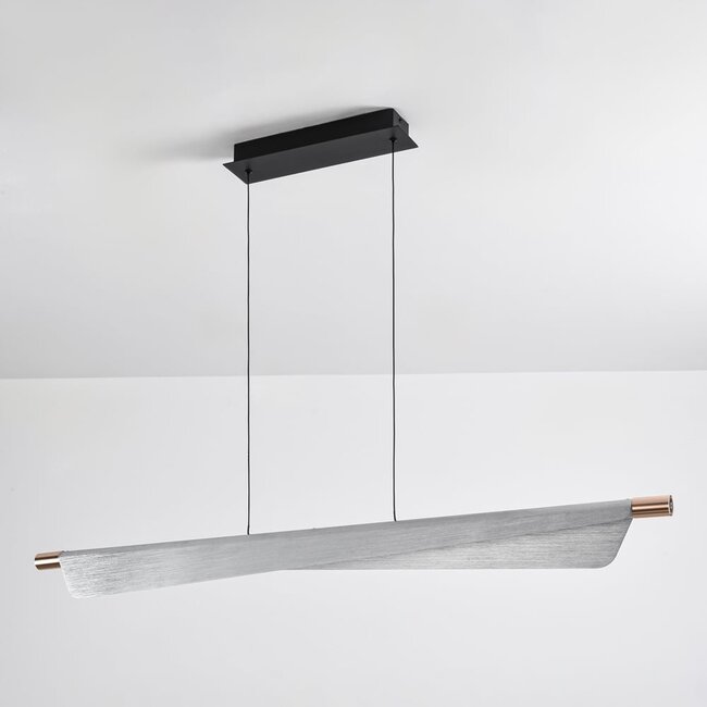 Mitsu pendant lamp designer lighting - 3-step dimmable - brushed silver