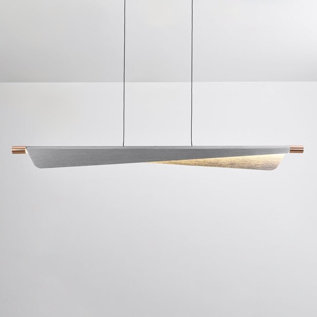 Mitsu pendant lamp designer lighting - 3-step dimmable - brushed silver