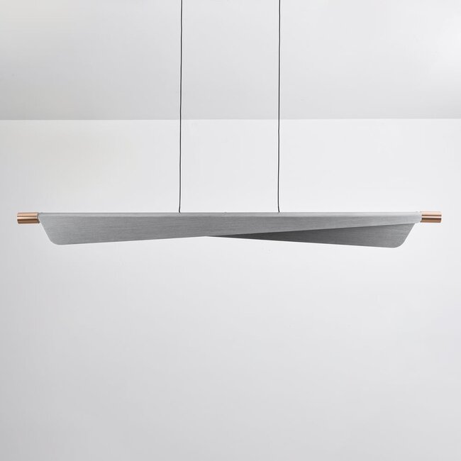 Mitsu pendant lamp designer lighting - 3-step dimmable - brushed silver