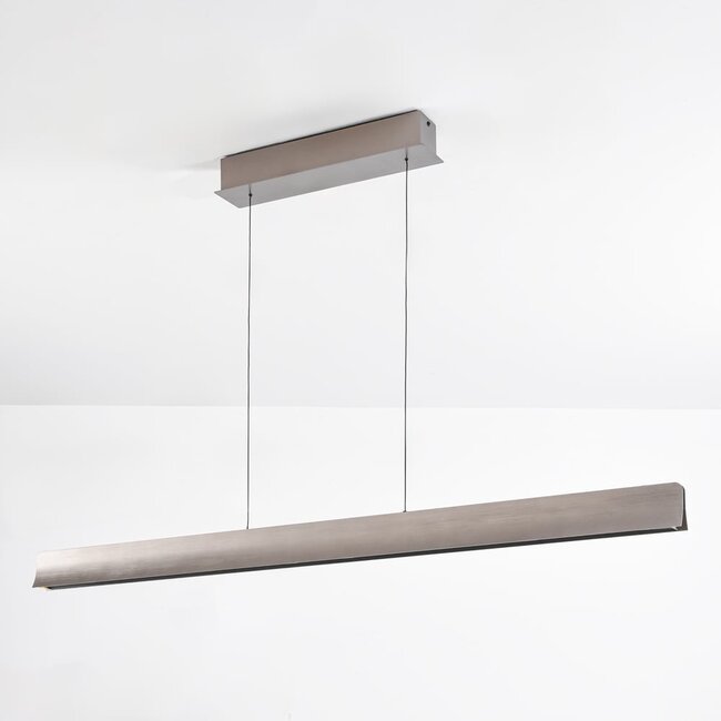 pendant light Miyo - brushed grey with dimmable LED and adjustable wattage