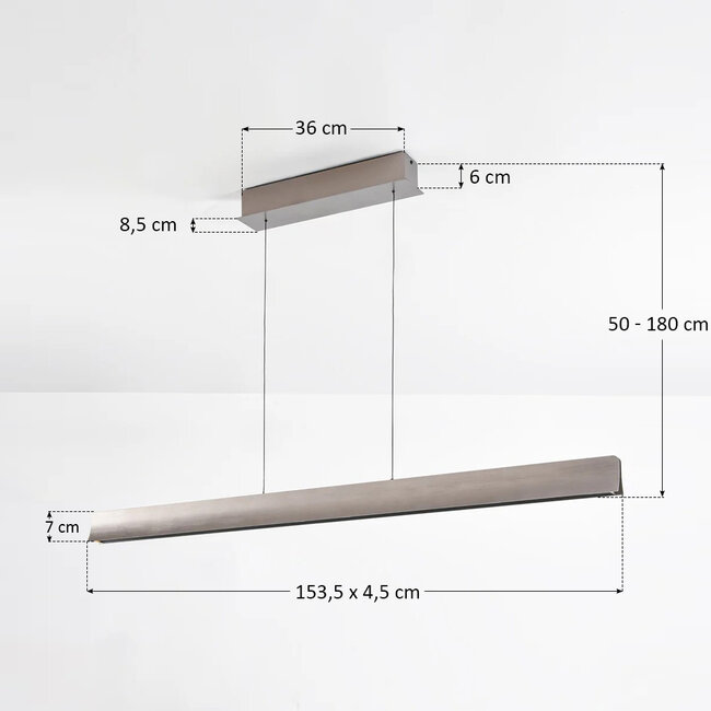 Modern adjustable pendant lamp Miyo with dimmable LEDs - max. 50W