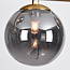Designer ceiling lamp in Gold with smoked glass, 4-light - Asun