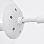 7-light pendant light Hepta - opal and clear glass, white